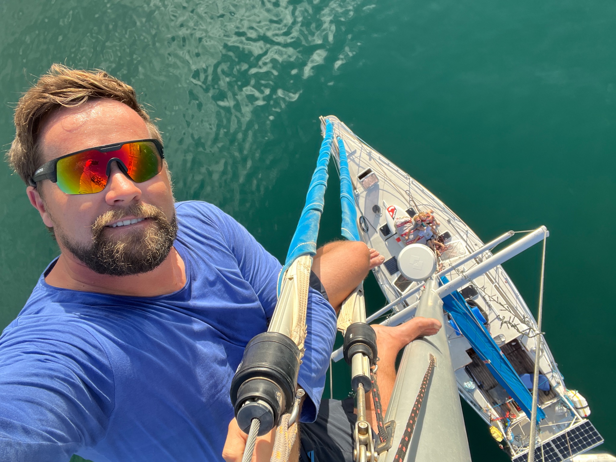 Clemens Holzapfel an Bord auf See